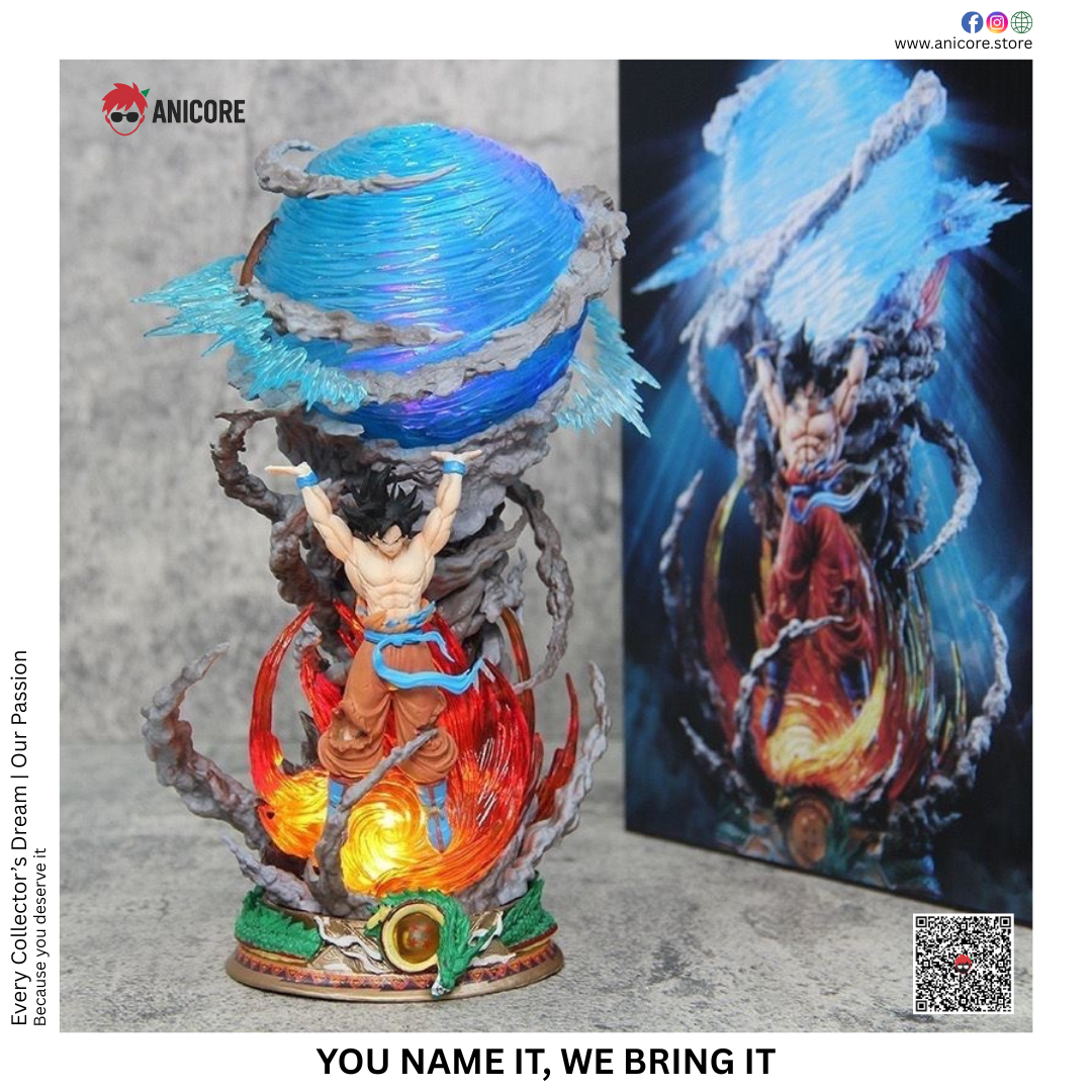 Goku Spirit Bomb Statue – Front view