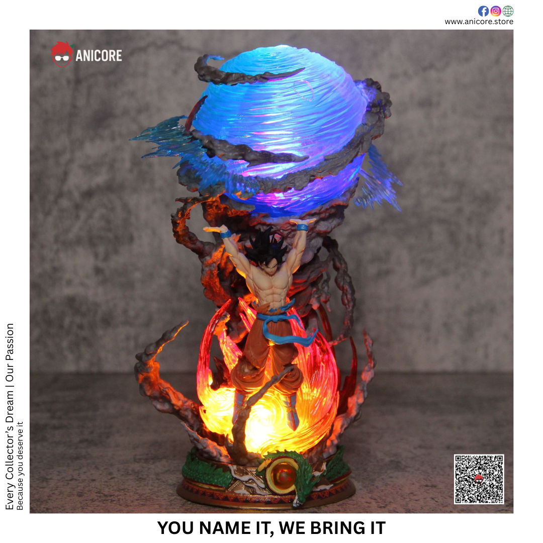 Goku Spirit Bomb Statue – Luminous view