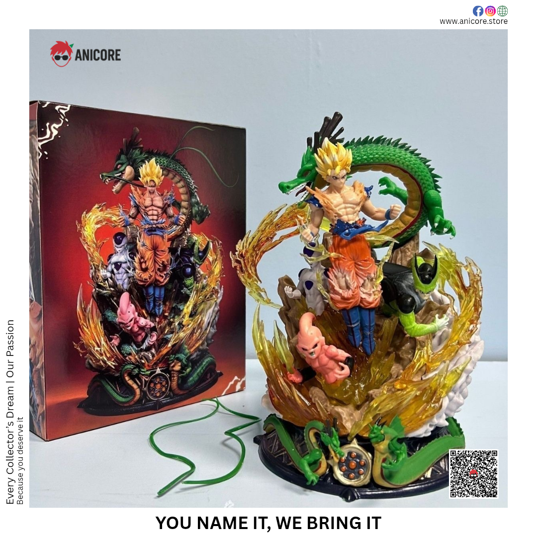Super-Saiyan_Goku_with_Shenron_and_Villains_Statue_statue_front_view