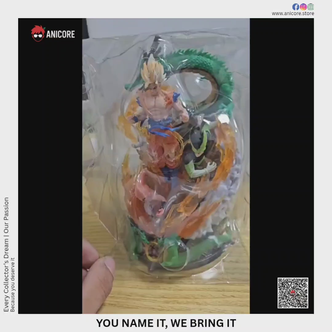 Super-Saiyan_Goku_with_Shenron_and_Villains_Statue_statue